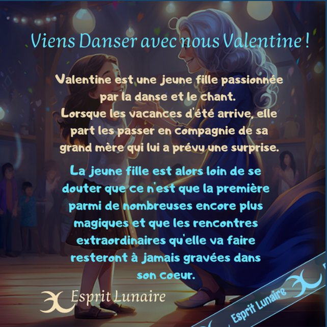 Résumé au dos du livre Viens Danser avec nous Valentine !